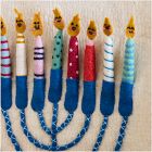Felt Hanukkah Menorah Interactive Wall Hanging