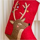 Felt Reindeer in Lights Stocking
