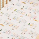 Festive Friends City Scene Crib Fitted Sheet