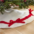 Red Holiday Bows Felt Tree Skirt