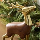 Eugene Wood &amp; Brass Deer Object