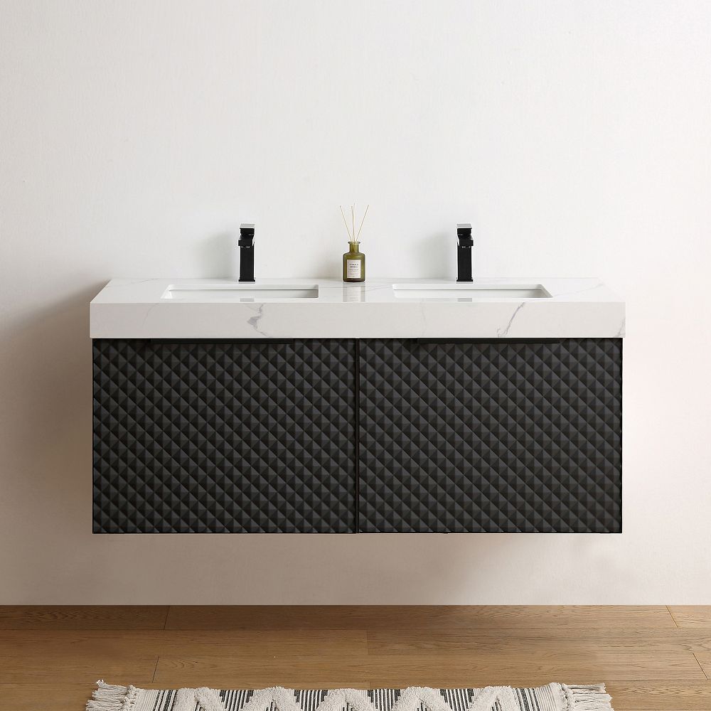 Baylor Floating Double Bathroom Vanity (48"–72") | West Elm