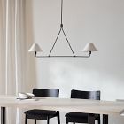 Beatrix Pendant (46") - Linen Shades