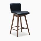 Boulder Leather Swivel Counter Stool