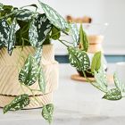 Faux Potted Green Leaf Plant
