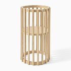 Slatted Wood Pedestal Plant Stands
