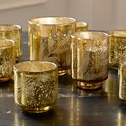 Etched Mercury Glass Hurricane