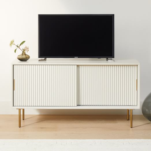 Quinn Shallow Media Console - Timeless Elegance | West Elm