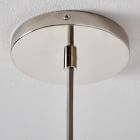 Short Drum Pendant - White Pleated