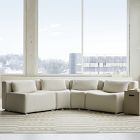 Billy Cotton Curved Armless L-Shaped Sectional (70"&ndash;101")