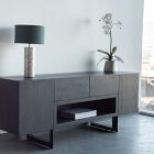 Modern Solid Wood &amp; Iron Media Console