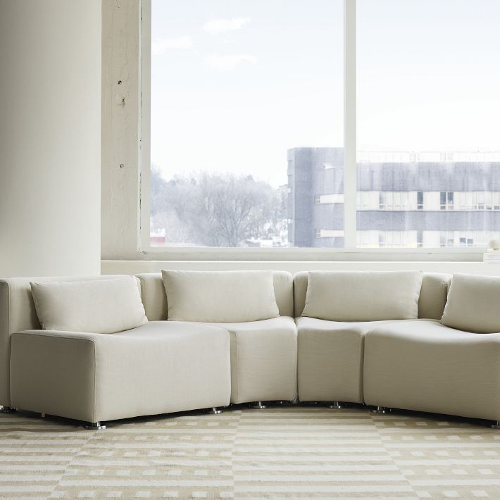 Billy Cotton Curved Armless L-Shaped Sectional (70