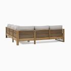 Santa Fe Slatted Outdoor 3-Piece L-Shaped Sectional (93")