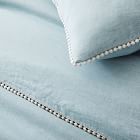 European Flax Linen Pom Pom Duvet Cover &amp; Shams