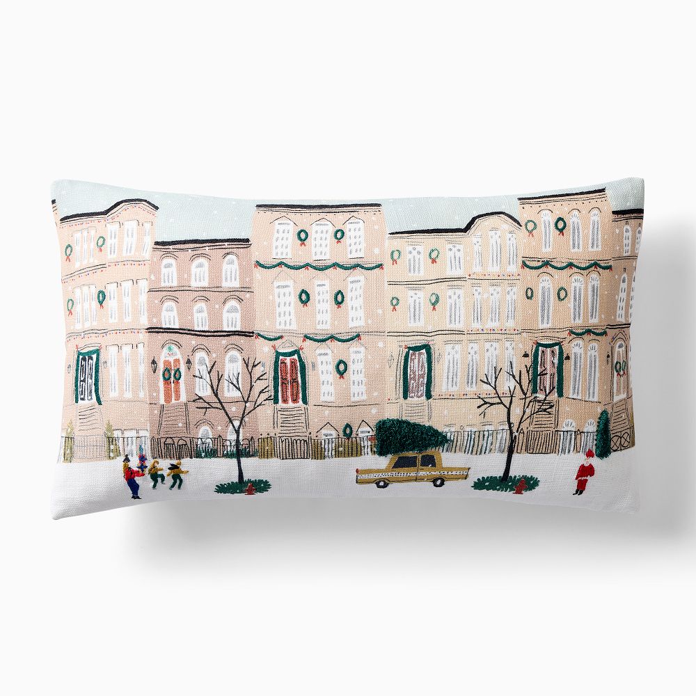 Nicole Cicak Holiday Brownstone Pillow Cover