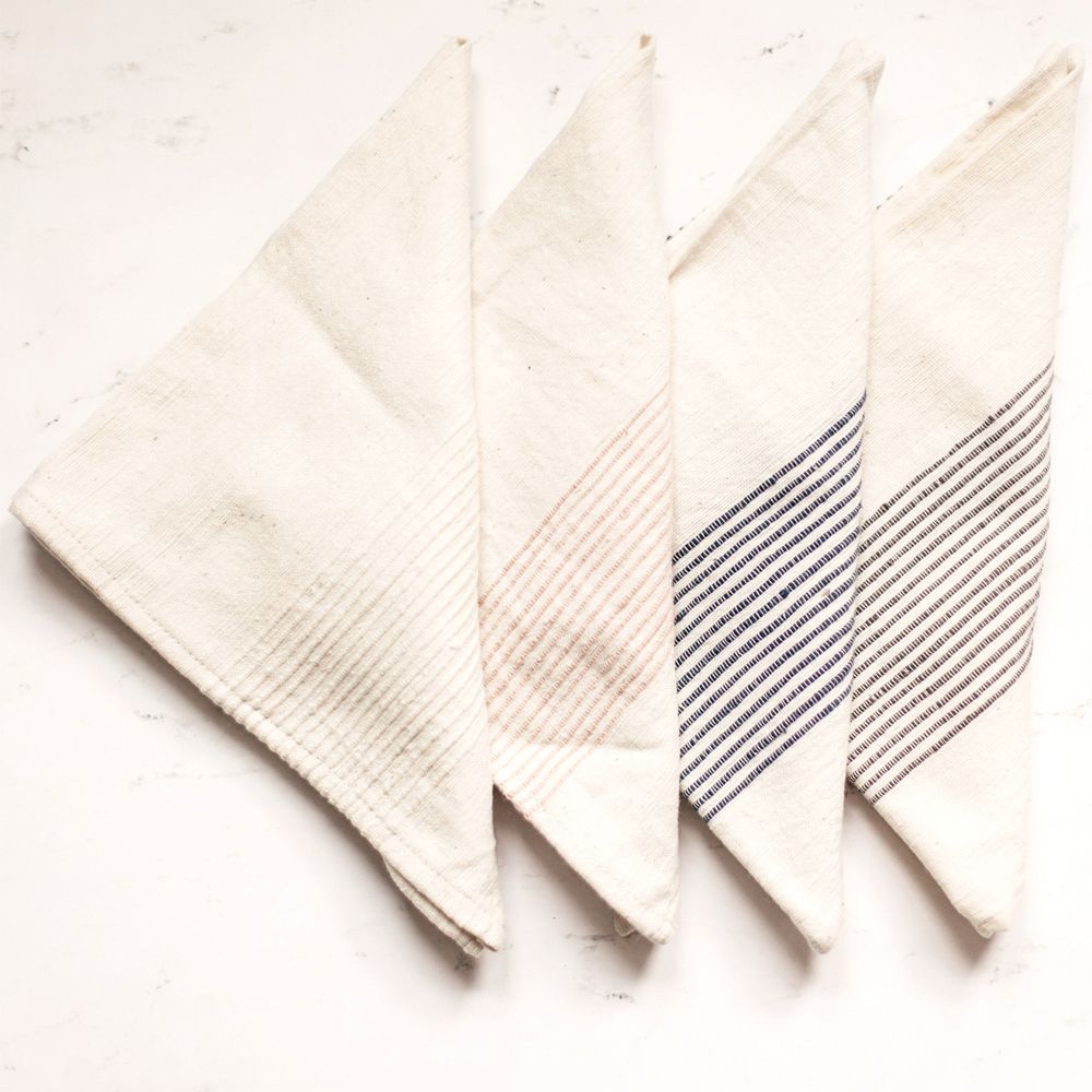 Creative Women Handwoven Cotton Napkin (navy)