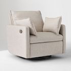 Open Box: Paxton Pillow Swivel Glider Recliner, Manual - Performance Coastal Linen Dove