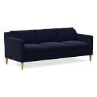 Open Box: Hamilton 81" Sofa, Performance Distressed Velvet, Ink Blue, Almond