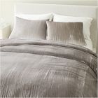 Crinkle Velvet Duvet Cover & Shams - Clearance