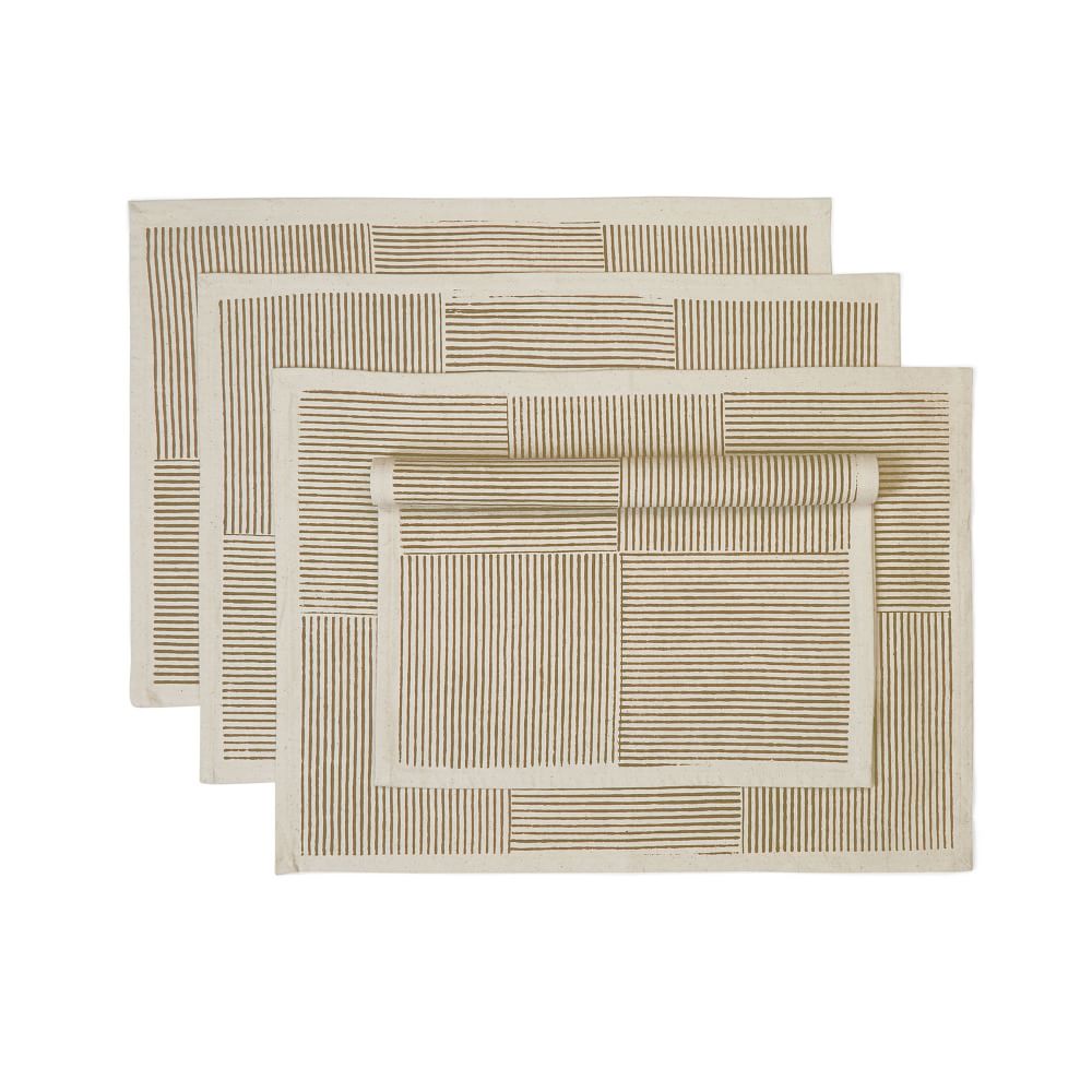 Block-Print Cotton Placemats - Set of 4