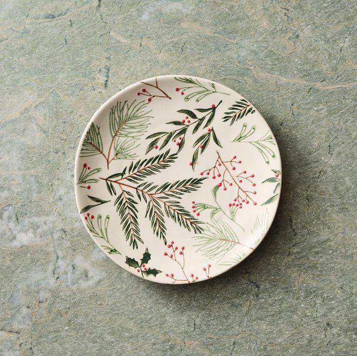 Tannenbaum Winter Berries Stoneware Salad Plate Set