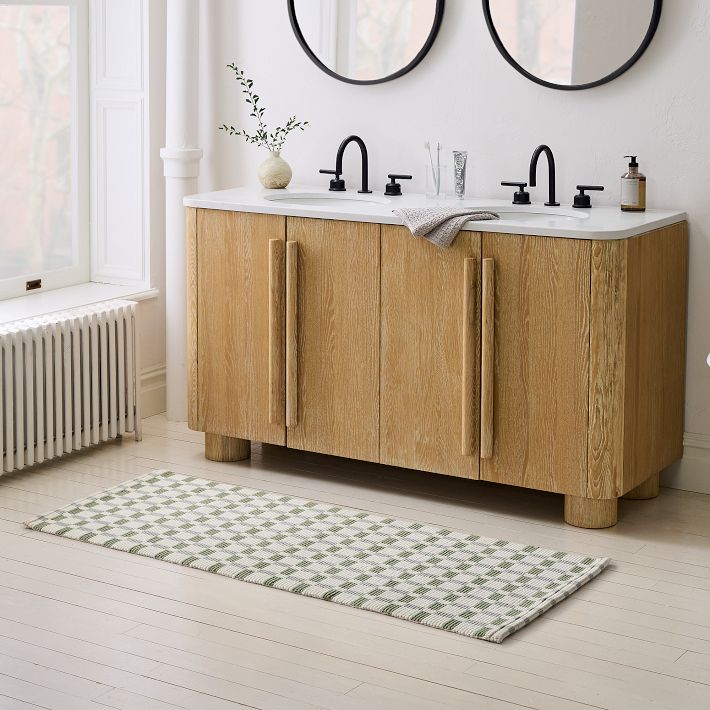 Square Ribbed Bath Mat