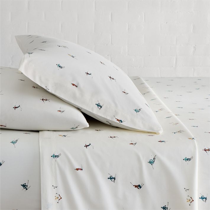 Cotton Percale Skiers Sheet Set (Queen)