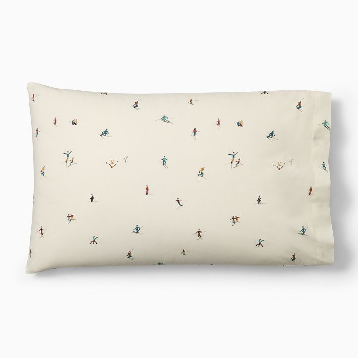 Cotton Percale Skiers Pillowcases (Set of 2) - King