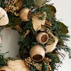 Golden Evergreen Dried Wreath