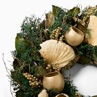 Golden Evergreen Dried Wreath