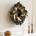 Golden Evergreen Dried Wreath
