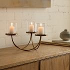 Curved Metal Votive Centrepiece