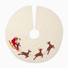 Felt Santa &amp; Sleigh Tree Skirt