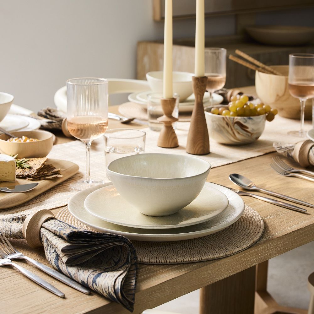 Oyku Stoneware Dinnerware Collection, 16 set