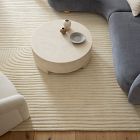 Flowing Lines Carved Wool Rug