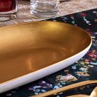 Pure Metallic Stoneware Platter