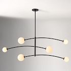 Open Box: Holling 6-Light Chandelier (37") - Matte Black
