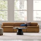 Calvin Fabric &amp; Leather Modular Sofa (76" &ndash; 114")