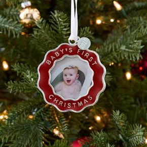 クリスマスオーナメントファーストクリスマスbaby 記念2015 Baby's First Christmas Squiggle Frame Heirloom Ornament