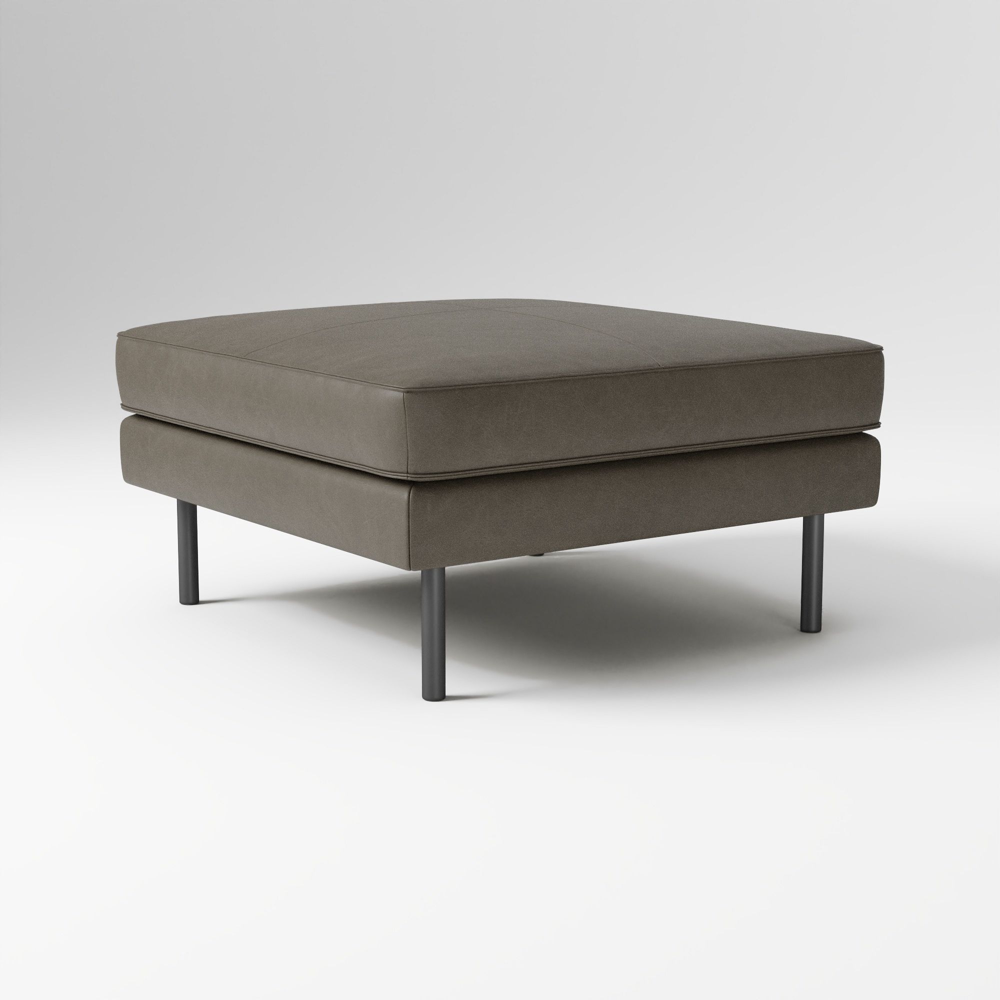 Axel Leather Ottoman