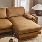 Parry Leather 2-Piece Chaise Sectional (123")