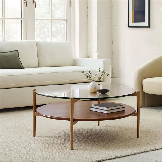 WEST ELM Art Display Coffee Table テーブル Mid-Century Art Display Coffee Table | Modern Living Room