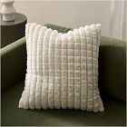 Bubble Quilted Fur Pillow Cover