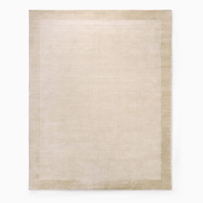 Frame Elegance Wool Rug 120×160 cm TENCEL™ Frame Rug - Sustainable Handwoven Elegance | West Elm