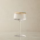 Horizon Lead-Free Crystal Gold-Rimmed Champagne Coupe Glass Sets