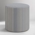 Hervey Bay Upholstered Drum Ottoman