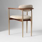 Edison Dining Arm Chair - Metal Legs