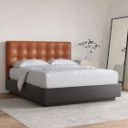 Grid Tufted Wall Mounted Headboard - Leather