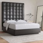 Grid Tufted Wall Mounted Headboard - Leather
