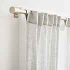 Oversized Adjustable Curtain Rod w/ Cylinder Finials - Brushed Nickel